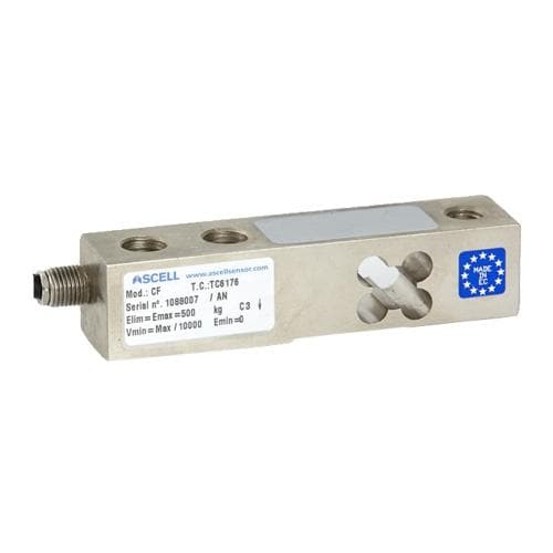 Cảm biến lực Load Cell Shear Beam 100 kg chất liệu thép hợp kim OIML C3 ASCELL CF-100 Cảm biến lực Load Cell Shear Beam 100 kg chất liệu thép hợp kim OIML C3 ASCELL CF-100