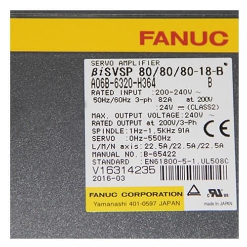 Fanuc Servo Driver/ Bộ điều khiển động cơ servo A06B-6320-H364 Fanuc Servo Driver/ Bộ điều khiển động cơ servo A06B-6320-H364