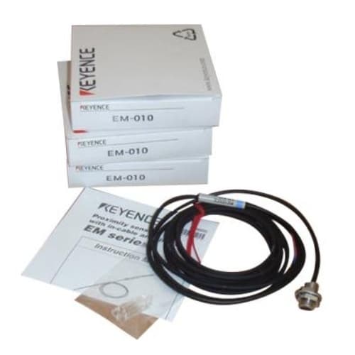 KEYENCE Proximity Sensors EM series with in-cable amplifiers proximity sensors. KEYENCE Proximity Sensors EM series with in-cable amplifiers proximity sensors.