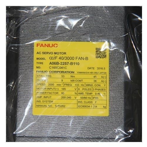 Fanuc A06B-2257-B110: AC SERVO MDL AiF 40/3000-B Fanuc A06B-2257-B110: AC SERVO MDL AiF 40/3000-B