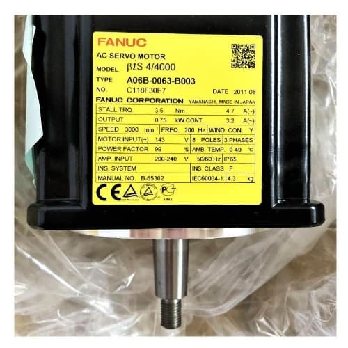 Fanuc A06B-0063-B003 :AC SERVO MDL BiS4/4000 Fanuc A06B-0063-B003 :AC SERVO MDL BiS4/4000