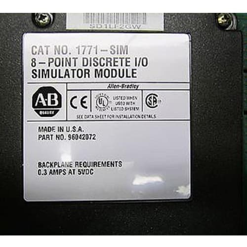 Allen-Bradley 1771-SIM PLC-5 I/O Simulator Module Allen-Bradley 1771-SIM PLC-5 I/O Simulator Module