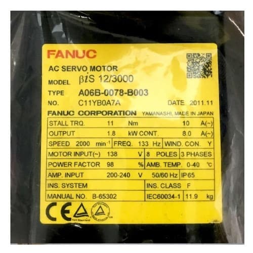 Fanuc A06B-0078-B003 AC Động cơ servo Fanuc A06B-0078-B003 AC Động cơ servo
