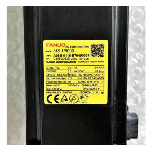 Fanuc Động cơ servo A0B6-0116-B704#0037 Fanuc Động cơ servo A0B6-0116-B704#0037