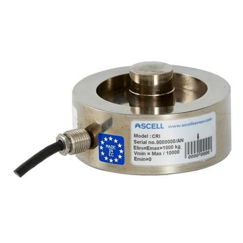 Cảm biến lực Load Cell 1 tấn. Nén. Thép không gỉ. OIML C3. IP68 ASCELL CRI-1T Cảm biến lực Load Cell 1 tấn. Nén. Thép không gỉ. OIML C3. IP68 ASCELL CRI-1T