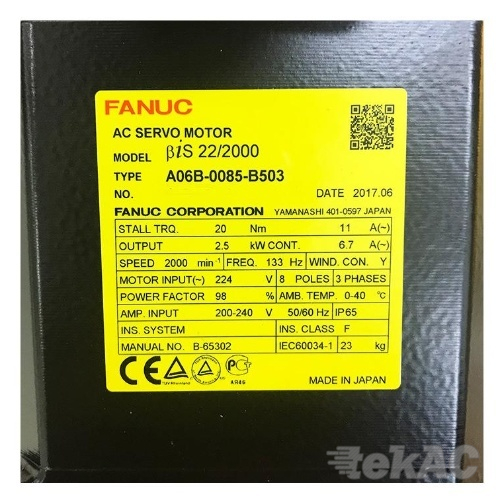 Fanuc A06B-0085-B503: AC SERVO MDL BiS22/2000