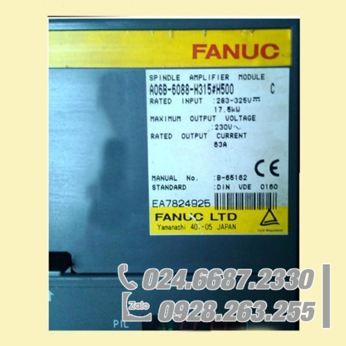 Fanuc Servo Driver/ Bộ điều khiển động cơ servo A06B-6088-H315#H500 Fanuc Servo Driver/ Bộ điều khiển động cơ servo A06B-6088-H315#H500