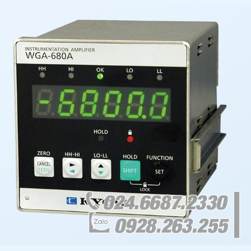 Bộ khuếch đại thiết bị KYOWA WGA-680A-12 DC model RS-232C & TEDS Bộ khuếch đại thiết bị KYOWA WGA-680A-12 DC model RS-232C & TEDS