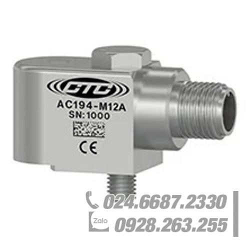 Cảm biến gia tốc 100 mV/g kích thước nhỏ gọn CTC AC194-M12A Cảm biến gia tốc 100 mV/g kích thước nhỏ gọn CTC AC194-M12A