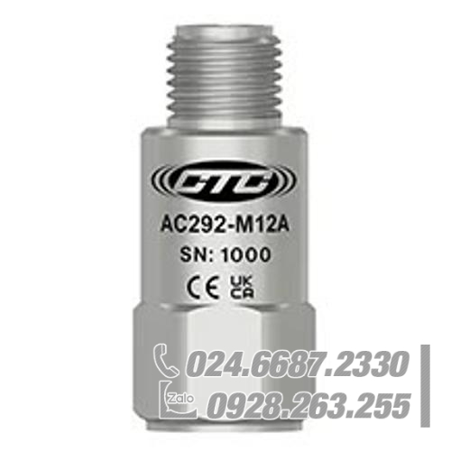 Cảm biến gia tốc 100 mV/g kích thước nhỏ gọn CTC AC292-M12A Cảm biến gia tốc 100 mV/g kích thước nhỏ gọn CTC AC292-M12A