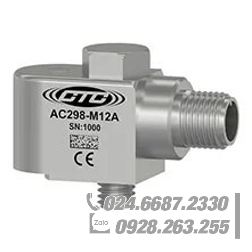 Cảm biến gia tốc 100 mV/g kích thước nhỏ gọn CTC AC298-M12A Cảm biến gia tốc 100 mV/g kích thước nhỏ gọn CTC AC298-M12A