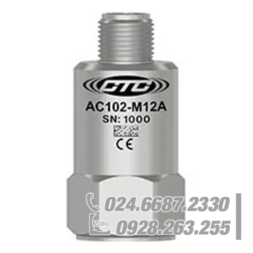 Cảm biến gia tốc 100 mV/g kích thước chuẩn CTC AC102-M12A Cảm biến gia tốc 100 mV/g kích thước chuẩn CTC AC102-M12A
