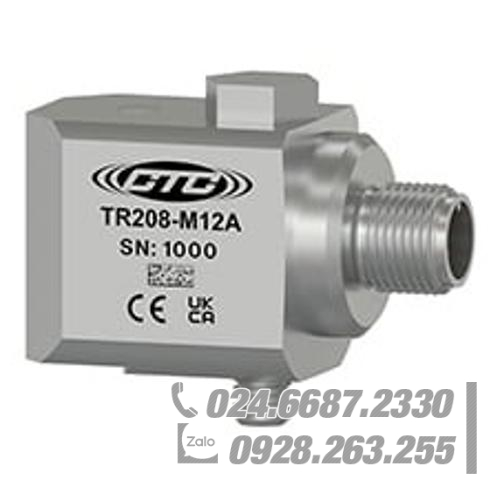 Cảm biến gia tốc RTD Đầu ra Kép CTC TR208-M12A Cảm biến gia tốc RTD Đầu ra Kép CTC TR208-M12A