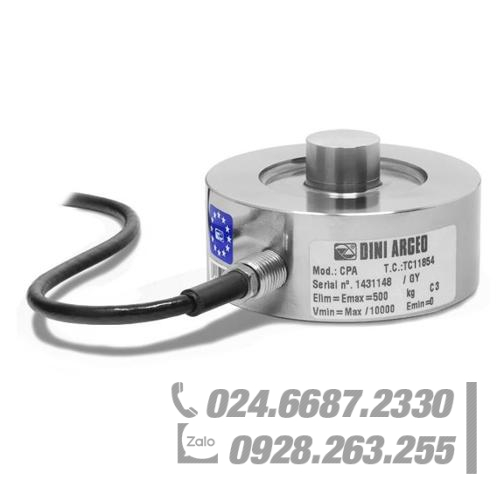 Cảm biến lực Load Cell CPA 20 000 kg. Thép không gỉ IP68 DINI-ARGEO CPA20000 Cảm biến lực Load Cell CPA 20 000 kg. Thép không gỉ IP68 DINI-ARGEO CPA20000