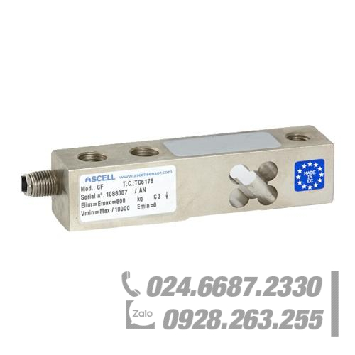 Cảm biến lực Load Cell Shear Beam 300 kg chất liệu thép hợp kim OIML C3 ASCELL CF-300 Cảm biến lực Load Cell Shear Beam 300 kg chất liệu thép hợp kim OIML C3 ASCELL CF-300